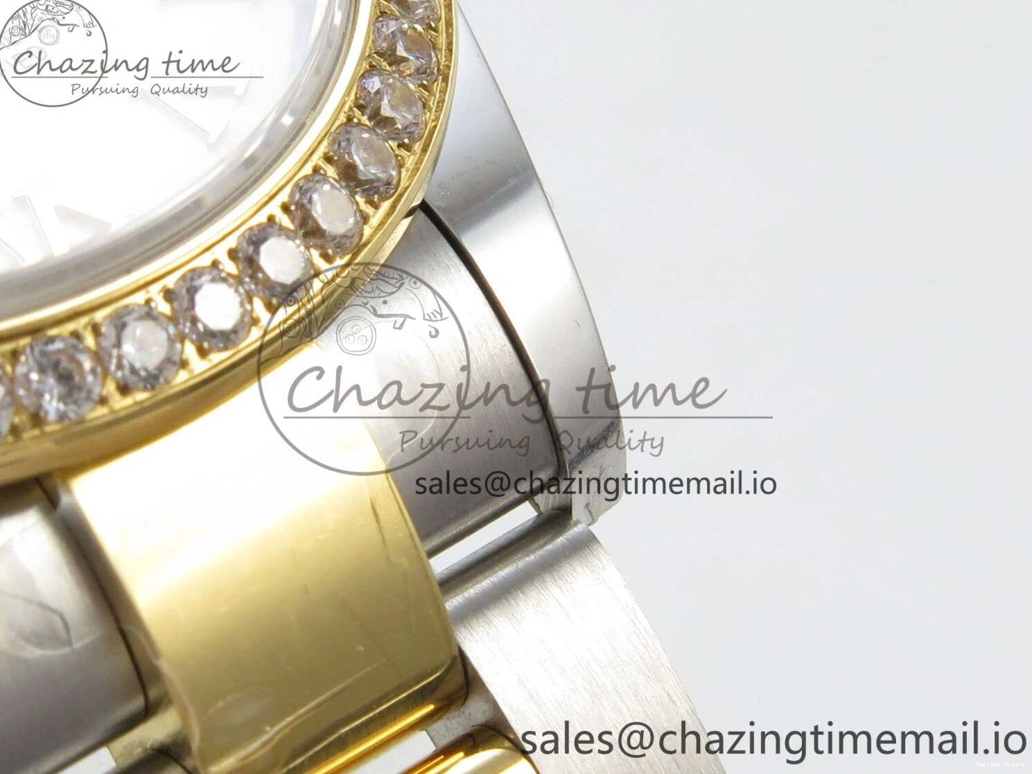 0401 DateJust 31 278383RBR THBF 1:1 Best Edition 904L Steel White Roman Dial Diamonds Bezel on SS YG Oyster Bracelet HZ Cal. Minimalist 44